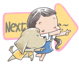 Jia and her pet sticker #494920