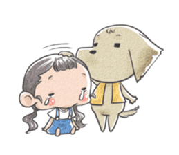 Jia and her pet sticker #494926