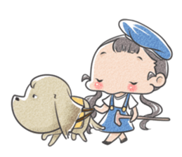 Jia and her pet sticker #494940