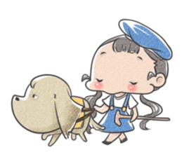 Jia and her pet sticker #494940