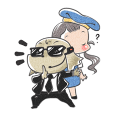 Jia and her pet sticker #494944