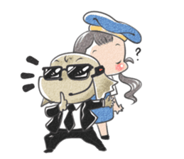 Jia and her pet sticker #494944