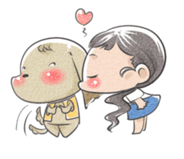 Jia and her pet sticker #494947