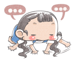 Jia and her pet sticker #494948