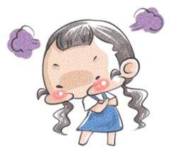 Jia and her pet sticker #494949