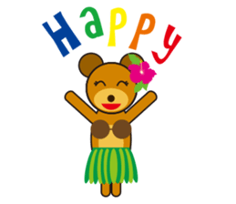 Hula Bear & Hawaiian Tiki sticker #496876
