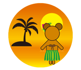 Hula Bear & Hawaiian Tiki sticker #496893