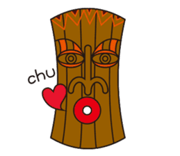 Hula Bear & Hawaiian Tiki sticker #496900