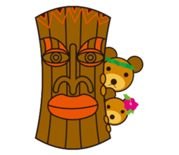 Hula Bear & Hawaiian Tiki sticker #496911
