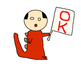 Daily life of the costume dinosaur uncle sticker #498721