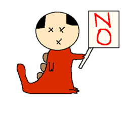 Daily life of the costume dinosaur uncle sticker #498722