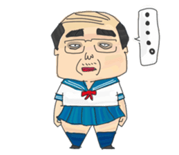 Japanese middle age high school student sticker #499034