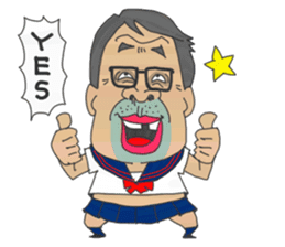 Japanese middle age high school student sticker #499037