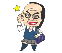 Japanese middle age high school student sticker #499059