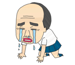 Japanese middle age high school student sticker #499063