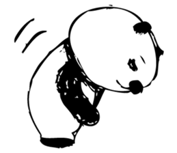 A capricious panda Camille (Handwriting) sticker #499239