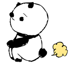 A capricious panda Camille (Handwriting) sticker #499249