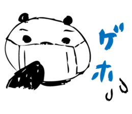 A capricious panda Camille (Handwriting) sticker #499269