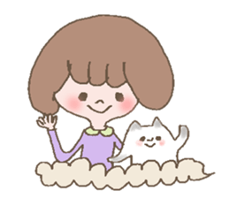 girl & nekoko sticker #499360