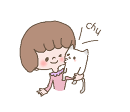 girl & nekoko sticker #499375