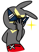 Naughty rabbit sticker #499701