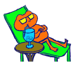 Holiday of the frog sticker #500004