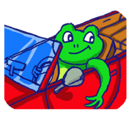 Holiday of the frog sticker #500029