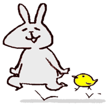 darkish color Rabbit sticker #500554