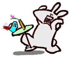 darkish color Rabbit sticker #500555