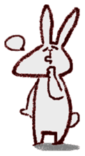 darkish color Rabbit sticker #500572