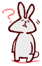 darkish color Rabbit sticker #500576