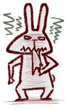 darkish color Rabbit sticker #500578