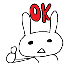 A shy rabbit sticker #500994