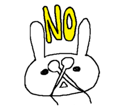 A shy rabbit sticker #500995