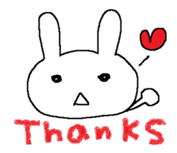 A shy rabbit sticker #500996