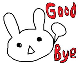 A shy rabbit sticker #500999