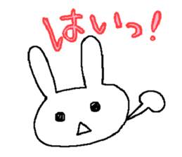 A shy rabbit sticker #501001