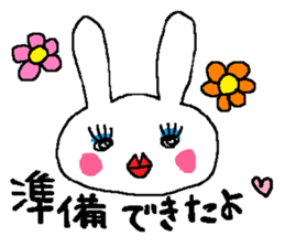 A shy rabbit sticker #501009