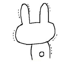 A shy rabbit sticker #501021