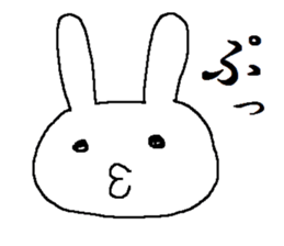 A shy rabbit sticker #501023
