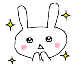 A shy rabbit sticker #501029
