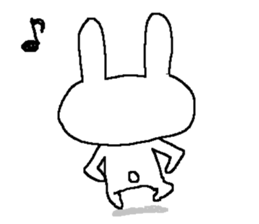 A shy rabbit sticker #501030