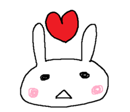 A shy rabbit sticker #501031