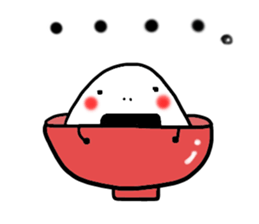A hot rice ball sticker #502099