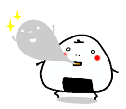 A hot rice ball sticker #502100