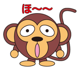 circle face 5 monkey : for japanese sticker #502474