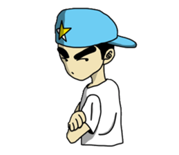 eyebrow guy sticker #502841