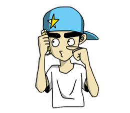 eyebrow guy sticker #502847