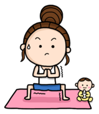 Mommy with Her Newborn sticker #503443