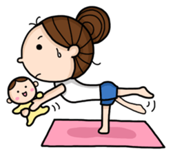 Mommy with Her Newborn sticker #503455